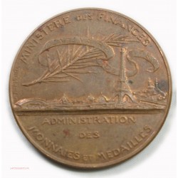 Médaille Ministère des finances Adm. des monnaies et Médailles par Oudiné