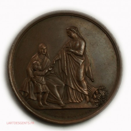 Médaille Quête pour les pauvres 2ème arrond. Paris 1872-73, lartdesgents