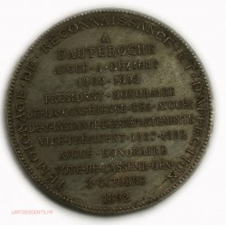 rare Médaille Justice étain - Béziers 1892, lartdesgents