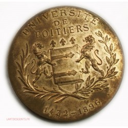 Médaille Université de Poitiers 1432-1896 Bronze dorée par BESSE