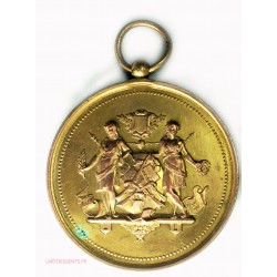 Médaille de tir en cuivre doré, 46 grs 47mm + bélière, lartdesgents