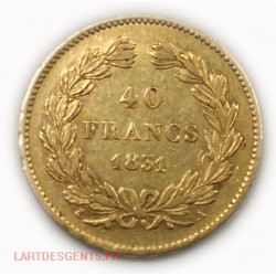 Louis Philippe Ier, 40 Francs or 1831 A  sans étoile
