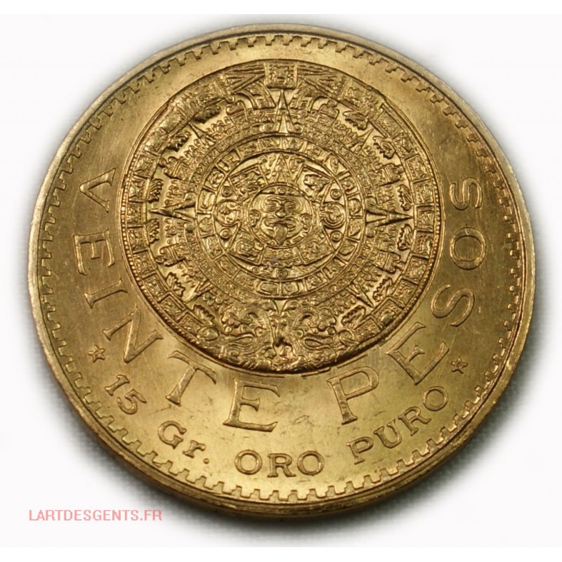 Mexique - 20 Pesos or/gold 1959, lartdesgents.fr