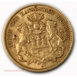 Allemagne - HAMBURG 10 MARK 1906 J Gold/ or 900/00