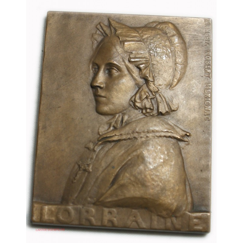 Médaille plaque LORRAINE par Ernesta Robert-Mérignac