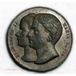 Médaille Francesco II  Maria Sofia GAETA 1860-1861 rare étain