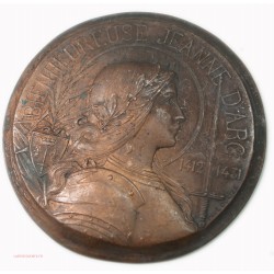 rare Médaille uniface Bienheureuse Jeanne d'Arc 1412-1431 par Paul DORIZE