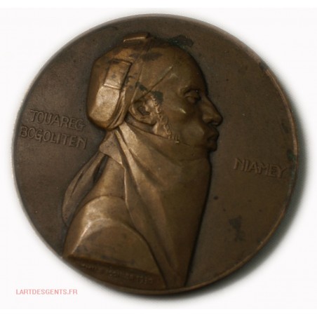 Médaille Afrique Niger Touareg  Bogoliten par Emile Monier 1930, lartdesgents