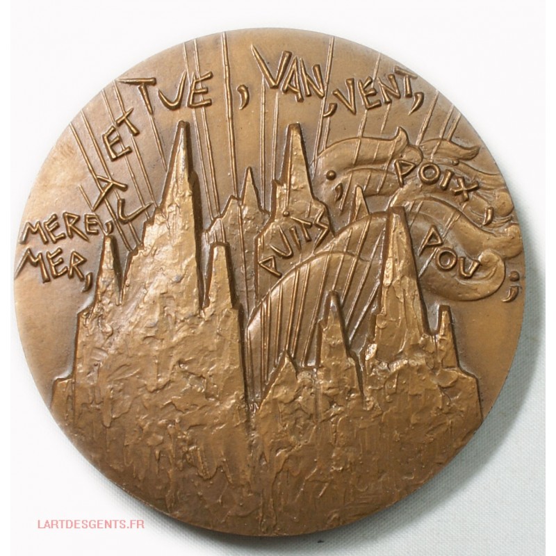Médaille Jacques AUDIBERTI par LAGRIFFOUL, lartdesgents.fr AVIGNON