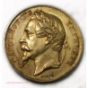 Médaille argent doré Napoléon III Concours Musical SENLIS 1868 par OUDINE