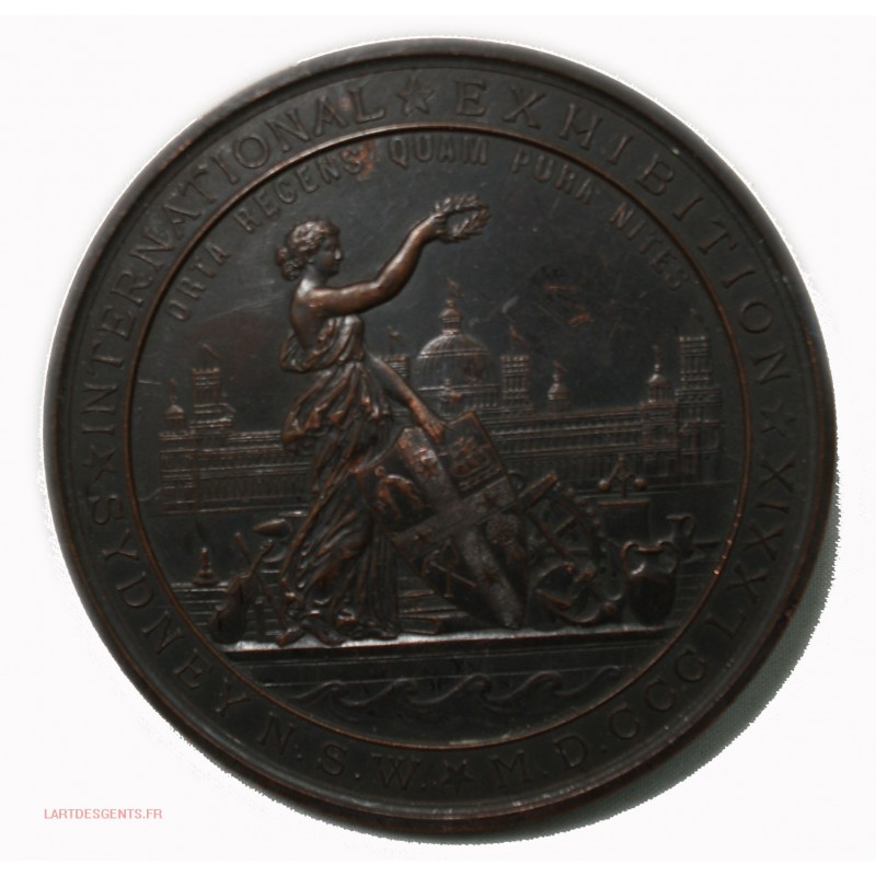 Medaille uniface  Intern. Exhibition of SYDNEY (Australie) 1879 par J.S.& A.B.WYON