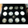 24 X Médailles EUROPA Argent 999/00 et or, série complète coffret bois