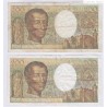 Lot de 2 BILLETS FRANCE 200 Francs MONTESQUIEU L'ART DES GENTS