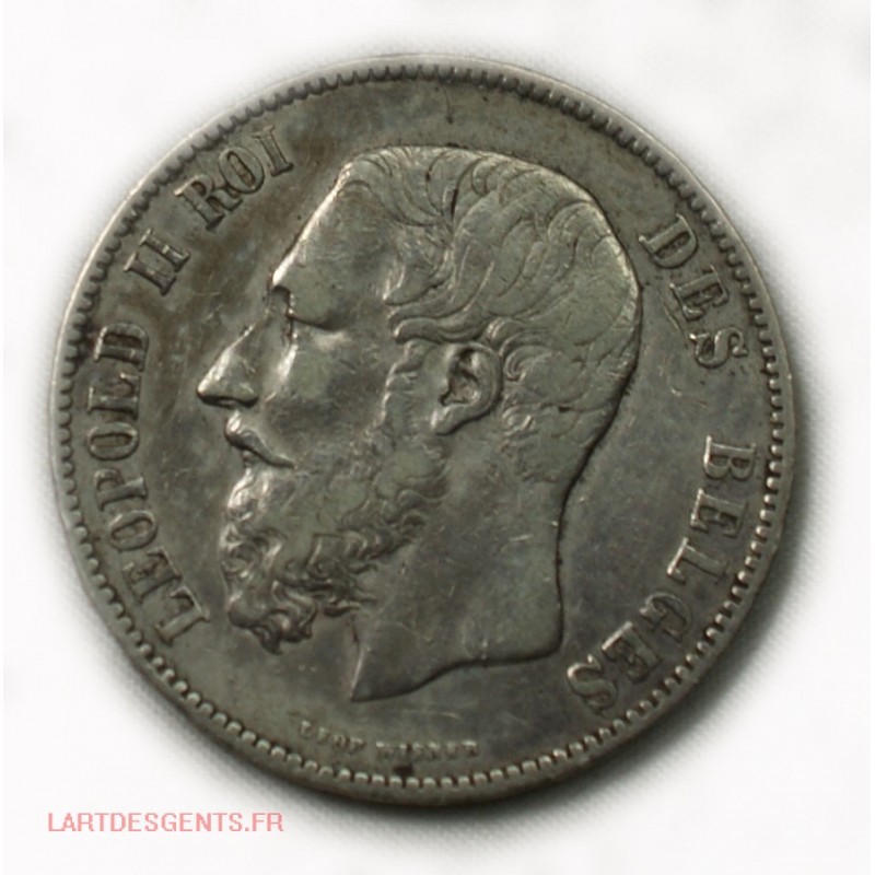 BELGIQUE : 5 Francs 1873 Léopold II