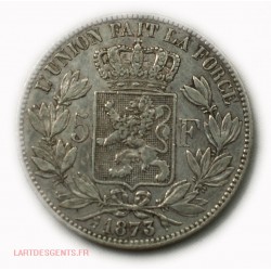 BELGIQUE : 5 Francs 1873 Léopold II