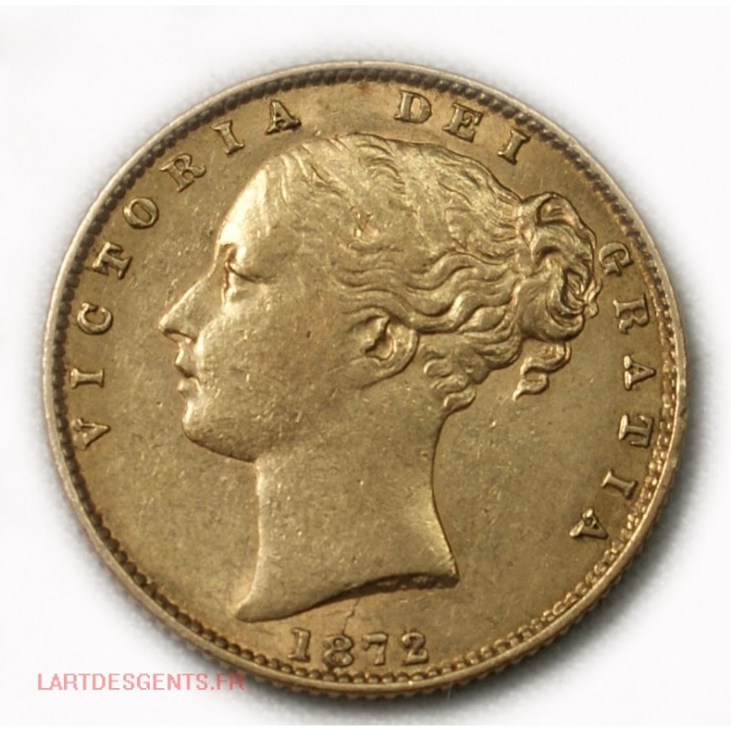 Souverain, Souvereign Victoria 1872 coin cassé 81, lartdesgents.fr