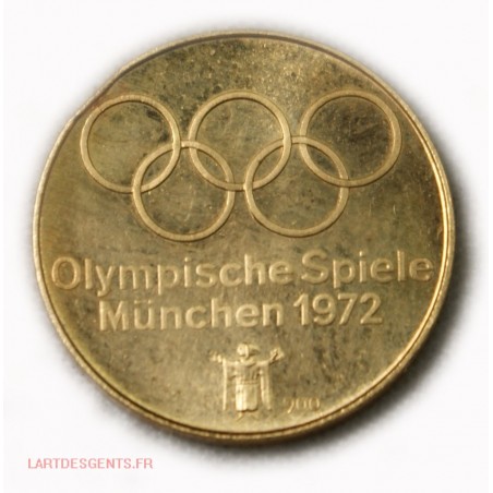Allemagne: Médaille or Jeux Olympische Spielle München 1972