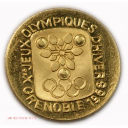 Médaille or Jeux Olympique 1968 Grenoble 900/00 3.02g