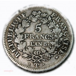 FRANCE 5 Francs  Union et Force AN 8/5 T Nantes