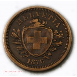 Suisse - 1 rappen (centime) 1876 jolie monnaie