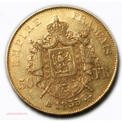Napoléon III, 50 Francs or 1855 BB STRASBOURG, lartdesgents.fr Avignon