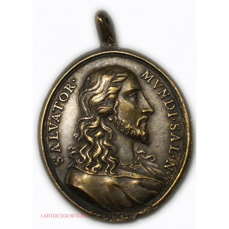 Médaille SALVATOR MUNDI (XVIII° S.) PETRI E PAO, lartdesgents.fr