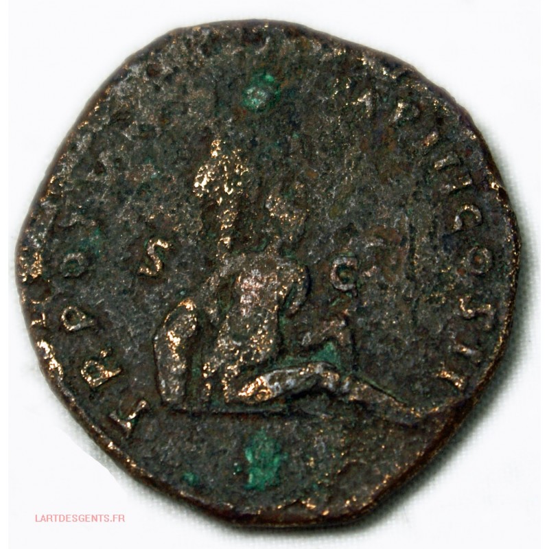 ROMAINE - Sesterce Lucius Verus Parthe Captif 166 Ap JC. RIC.1441 TB