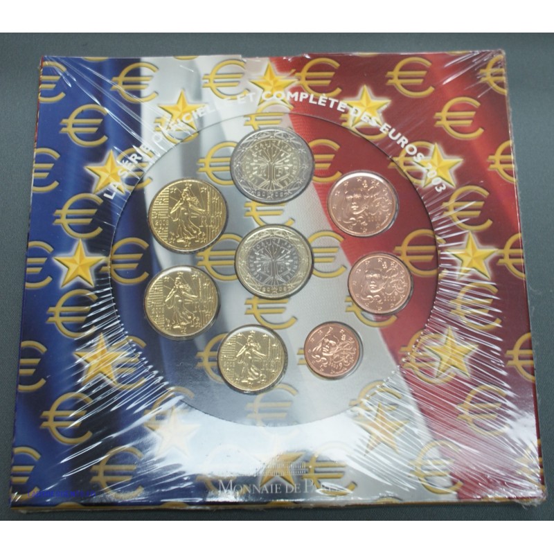 Coffrets complets EURO FRANCE BU  2002 et 2003 sous blister, lartdesgents