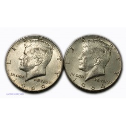 USA - Liberty  2 x Half Dollar 1964 , lartdesgents.fr