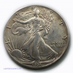 USA - Liberty $ 1 dollar 1991 1onze  , lartdesgents.fr