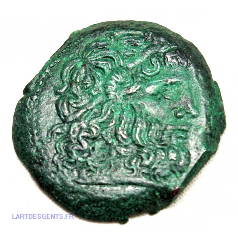 Chalque de Ptolémée VI 180-176 avant JC Tête de ZEUS, lartdesgents