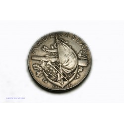 Medaille argent  Madagascar 1895 par O. Roty