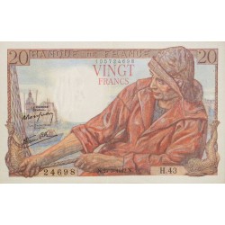 20 Francs Pêcheur 21-09-1942 SPL L'ART DES GENTS