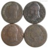 lot de 5 centimes DUPRE an  5 A, AA, BB, I, D, R, W et rare An 6BB