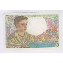 Billet 5 Francs Berger 05-04-1945 NEUF L'ART DES GENTS Numismatique Avignon
