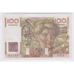 Billet 100 Francs  Jeune Paysan 2-12-1948 Neuf L'ART DES GENTS Numismatique Avignon