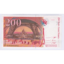 Billet 200 Francs Eiffel 1995 Neuf L'ART DES GENTS Numismatique Avignon