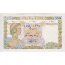 Billet 500 Francs La Paix 12-02-1942 sup+  L'ART DES GENTS Numismatique Avignon