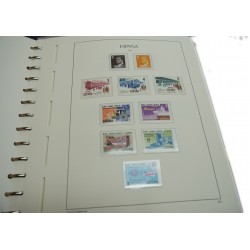 Lot de 2 albums Leuchtturm + Feuilles ESPAGNE de 1950 à 1998 + timbres neuf* à voir