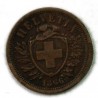 Suisse - 2 rappen (2 centimes) 1866 jolie monnaie, lartdesgents