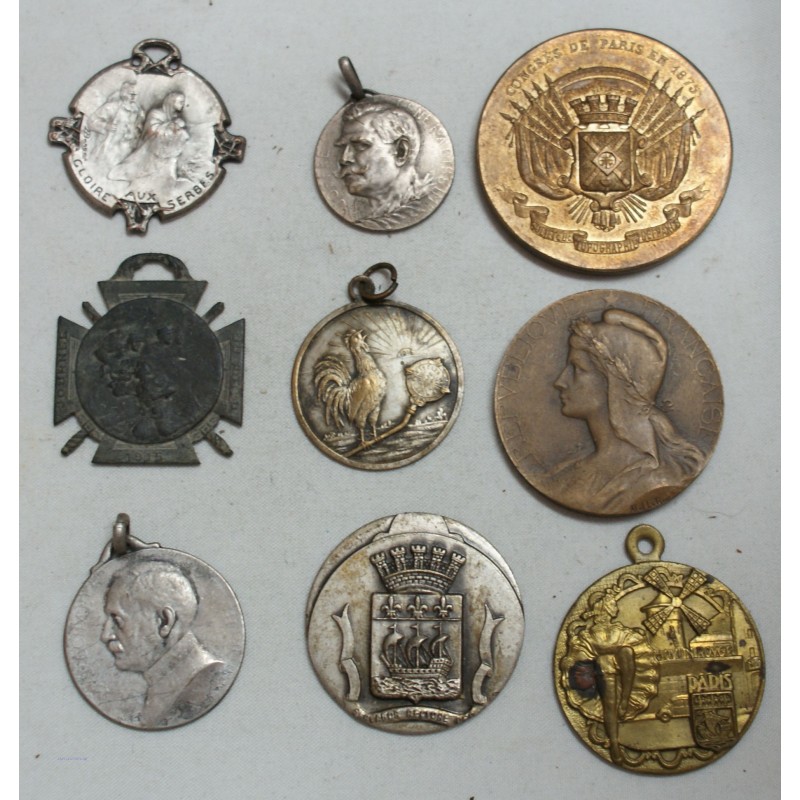Lot de 9 Médailles à voir... (9) lartdesgents Avignon