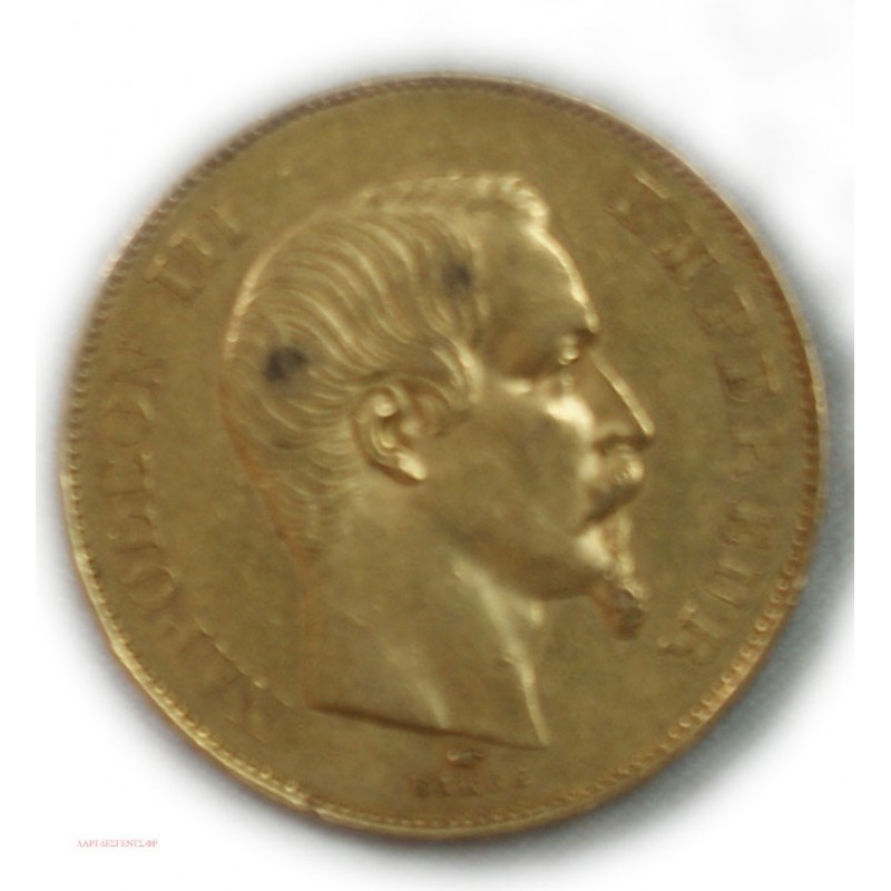 Napoléon III, 50 Francs or 1856 A Paris, lartdesgents.fr Avignon