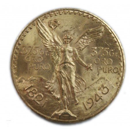 Mexique - 50 Pesos or/gold 1821/1943, lartdesgents.fr