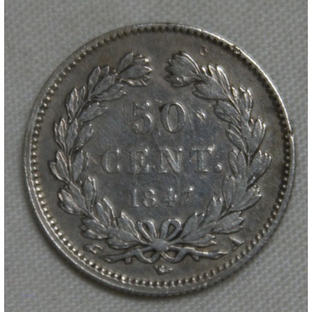 FRANCE Louis Philippe Ier, 50 centimes 1847 A Paris , lartdesgents.fr