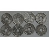 lot de 5 x 25 Centimes 1914 & 3 x 1915 cupro-nickel lartdesgents