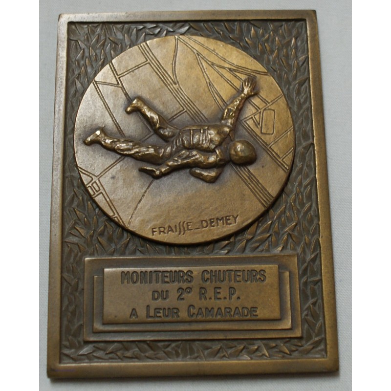 Médaille plaque Moniteurs chuteurs du 2° R.E.P.  par FRAISSE-DEMEY