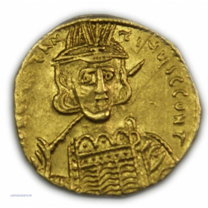 Solidus CONSTANTIN IV avec ses frères HERACLIUS ET TIBERE 668 à 680 AP.  J.C.