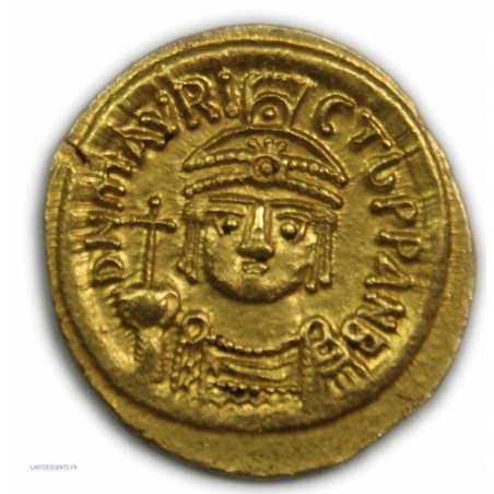 Solidus MAURICE TIBERE, 582 à 602 AP.  J.C. Carthage, SUPERBE R3 - lartdesgents