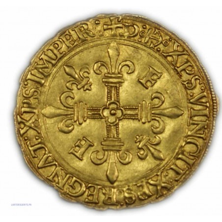Ecu d'or au soleil FRANCOIS Ier (Bayonne), 21/07/1519 - SUPERBE, lartdesgents.fr