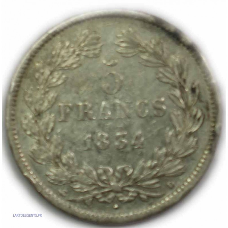 ECU 5 Francs LOUIS PHILIPPE Ier, 1834 D LYON, TTB